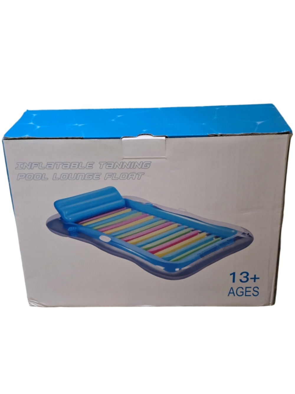 Unisex Unbranded Inflatable Tanning Pool Lounge Float One Size Blue Multicolor